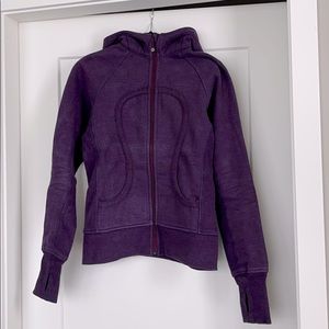 Lululemon Scuba Hoodie denim blue/purple stripe